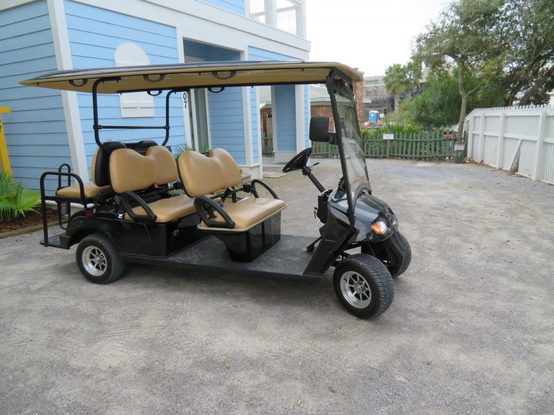 Find 6-seater golf cart rentals on 30A Florida. Sits 6 people. Street legal.